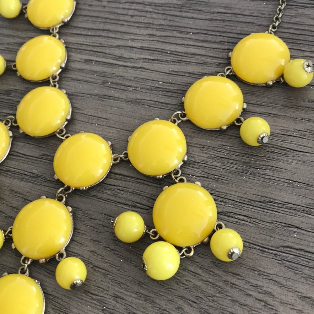 Yellow j crew bauble necklace - Picture 2 of 2